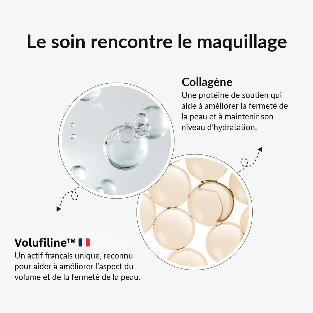 Collagène et Volufiline, le soin rencontre le maquillage